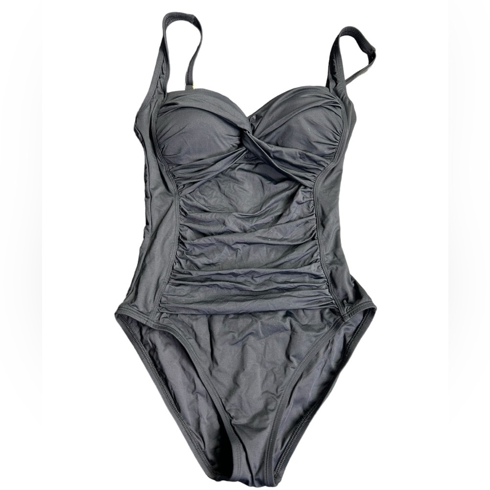 LA BLANCA womens one piece swimsuit w tummy control middle size 4 NWT